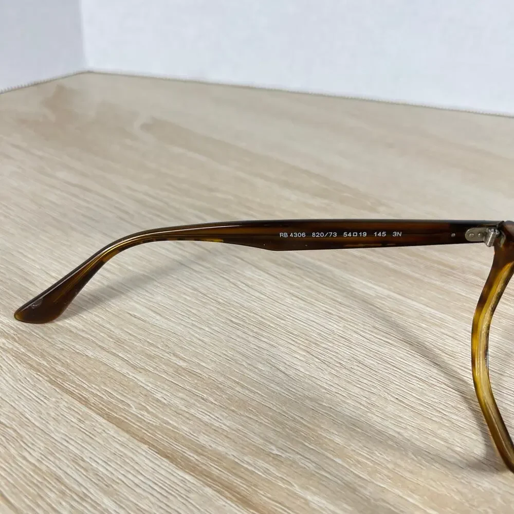Ray-Ban RB4306 820/73 Sunglasses/Eyeglasses Tortoise 54-19-145 Frames READ DESC